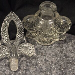 American Vintage Clear Glass Decorative Set